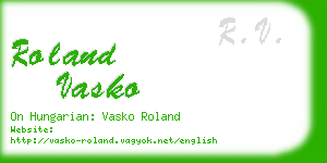 roland vasko business card